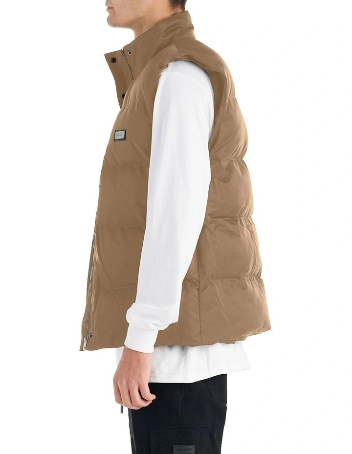 Monet Puffer Vest in Taupe