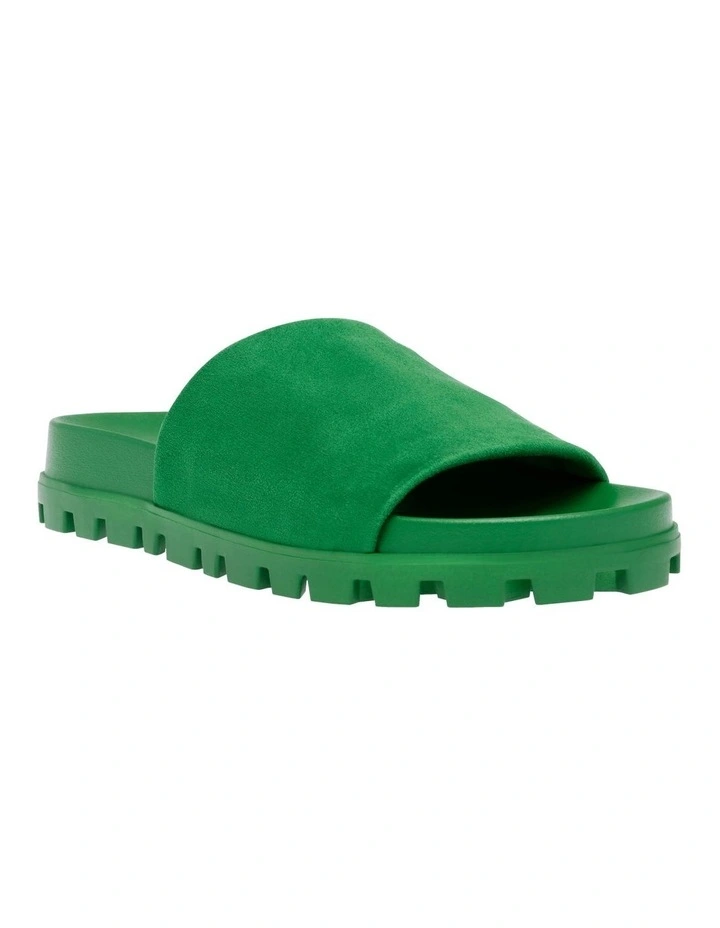 Sponsor Suede Slides in Jolly Green