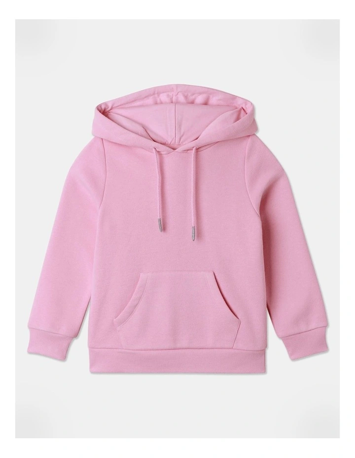 Essential Plain Hooded Sweat Top in Pink