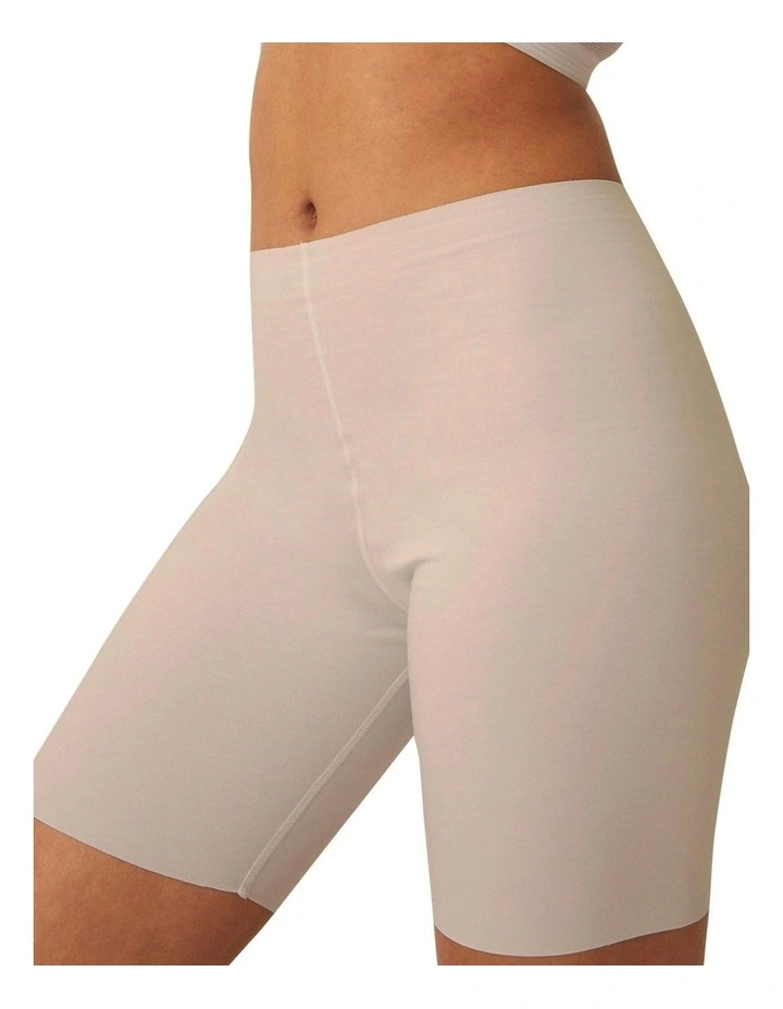 Cotton and Modal Long Leg Boxer Brief in Light Beige