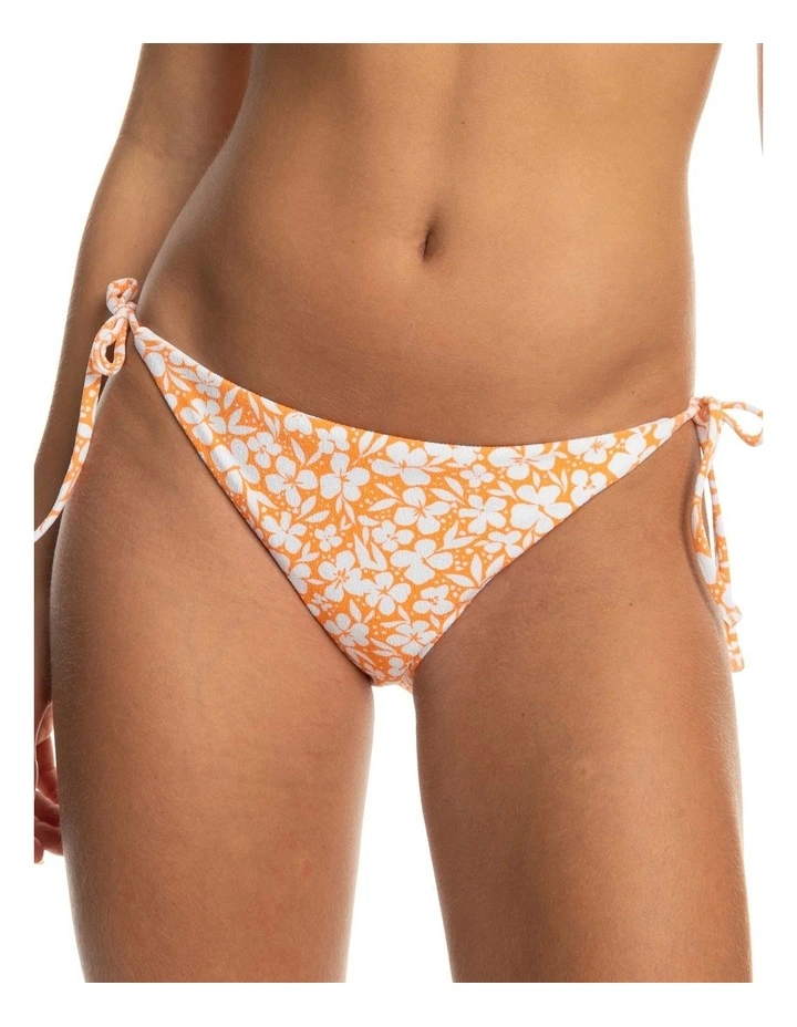 Pretty Moderate Tie Side Bikini Bottoms in Tangerine Pretty