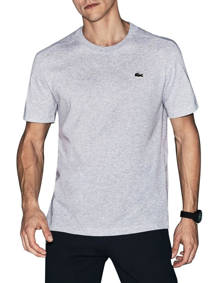 Basic Crew Neck Sport Tee in Grey