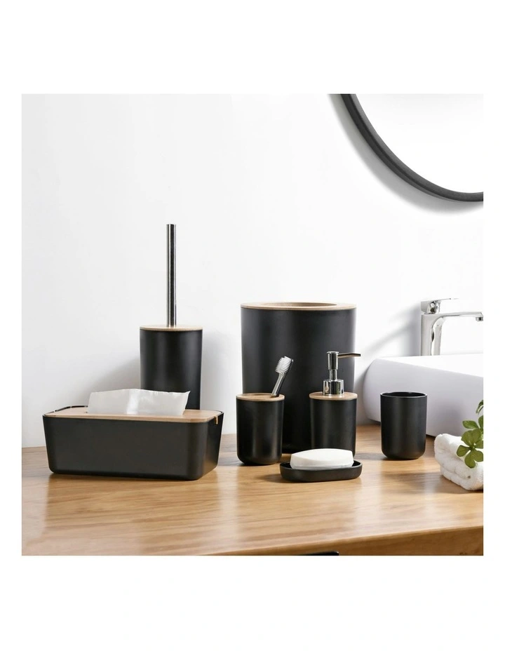 Takae Bathroom Basics Full Set 7 Piece in Black