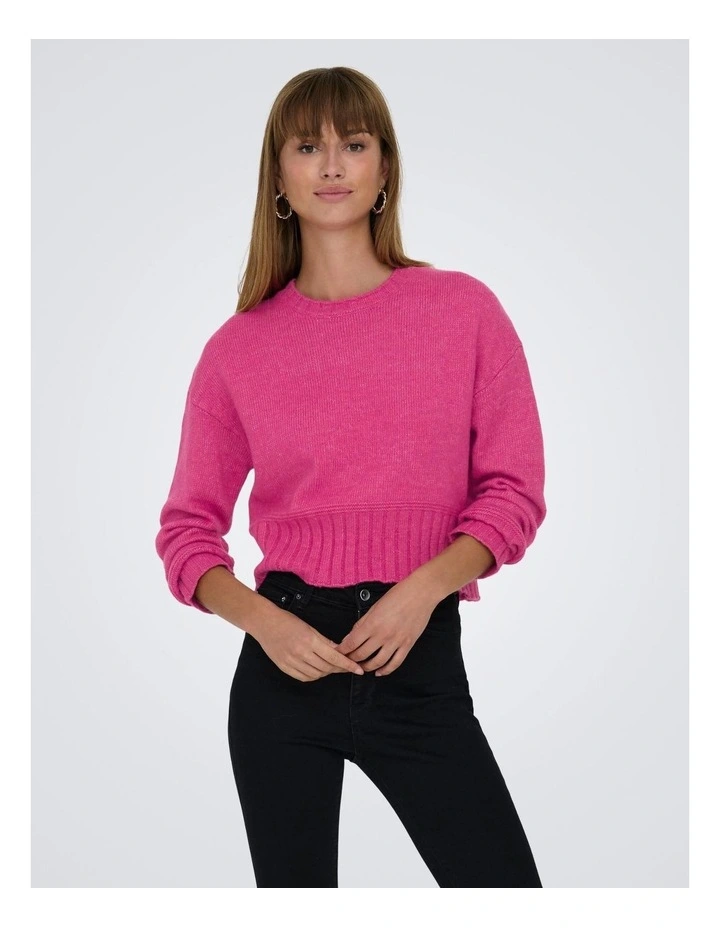Allie Life Knit Pullover in Fuchsia