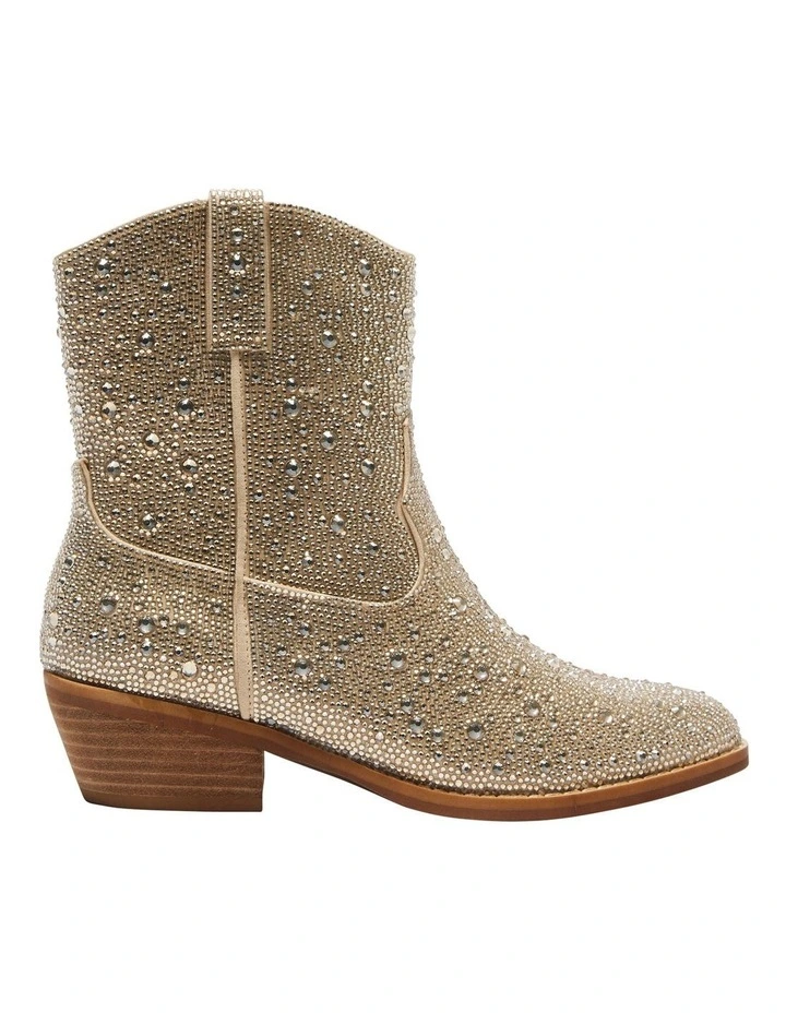 Lonestar Western Boots in Gold Rhinestone