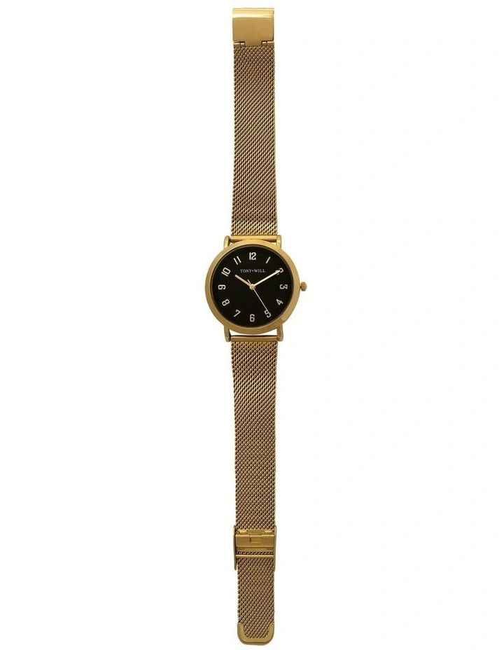 Small Astral Mesh Watch in Gold