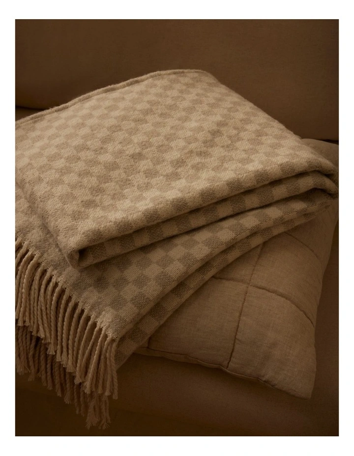 Recycled Cotton Milla Throw in Grey Marle