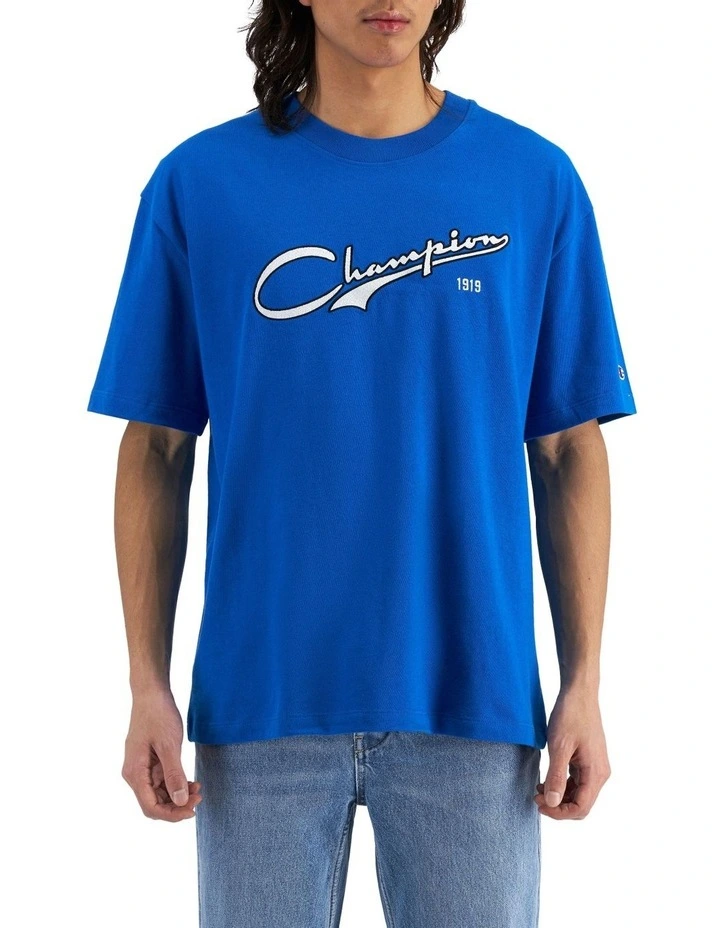 Heritage Collegiate Cursive Logo Tee in Pelican Do