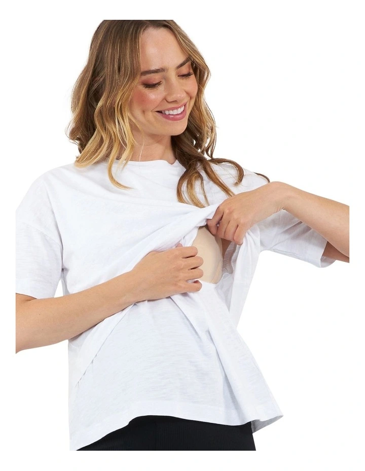 Claud Nursing Tee in White