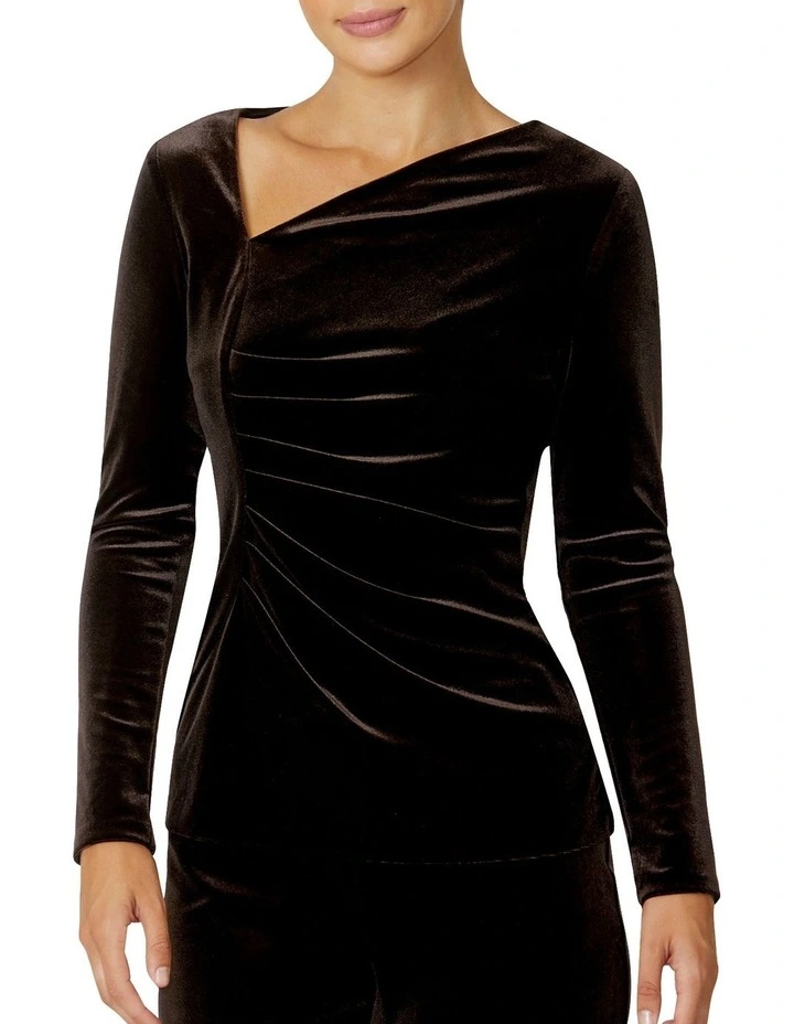 Regina Brown Top in Black