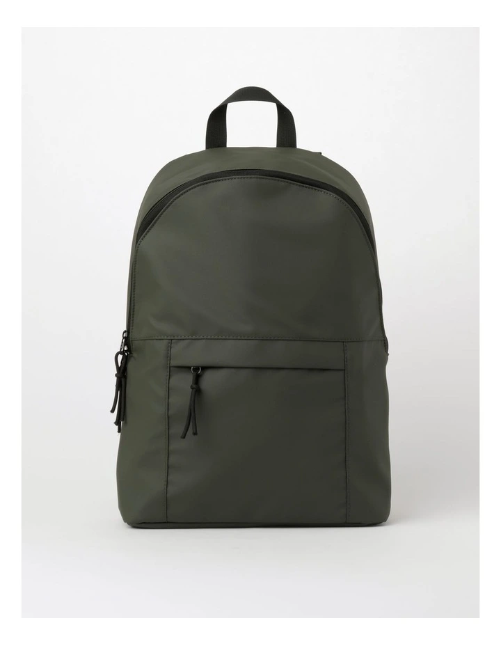 Rubberised Backpack in Khaki