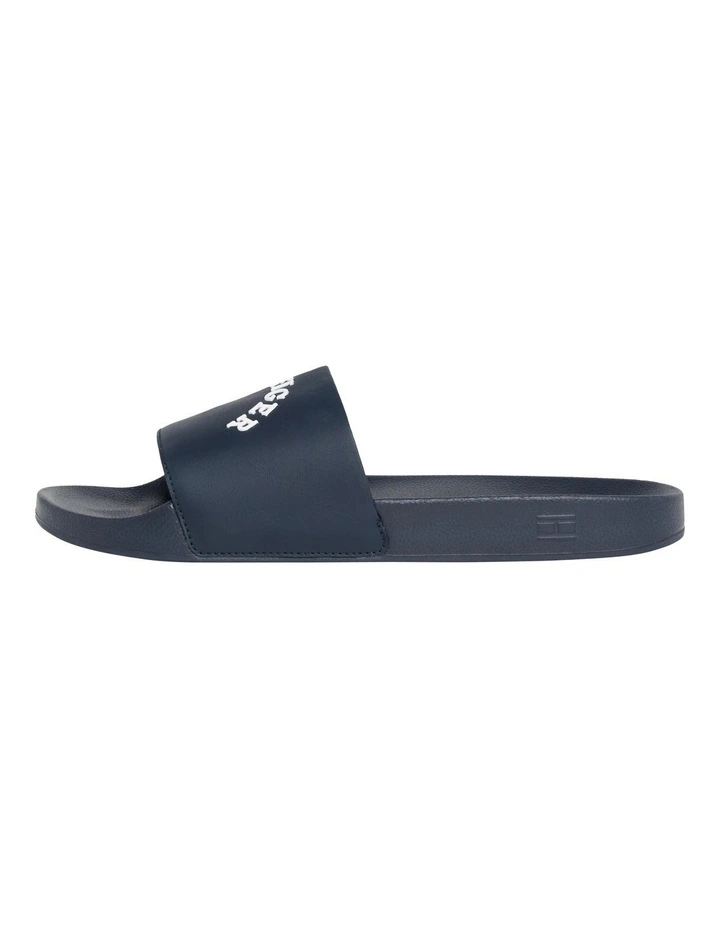 Monotype Curved Logo Pool Slides in Desert Sky