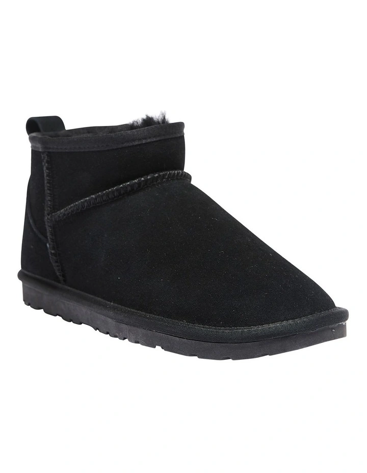 Pillow Black Suede Slippers