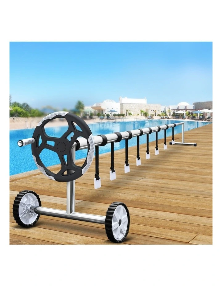Solar Swimming Pool Cover Roller in Black