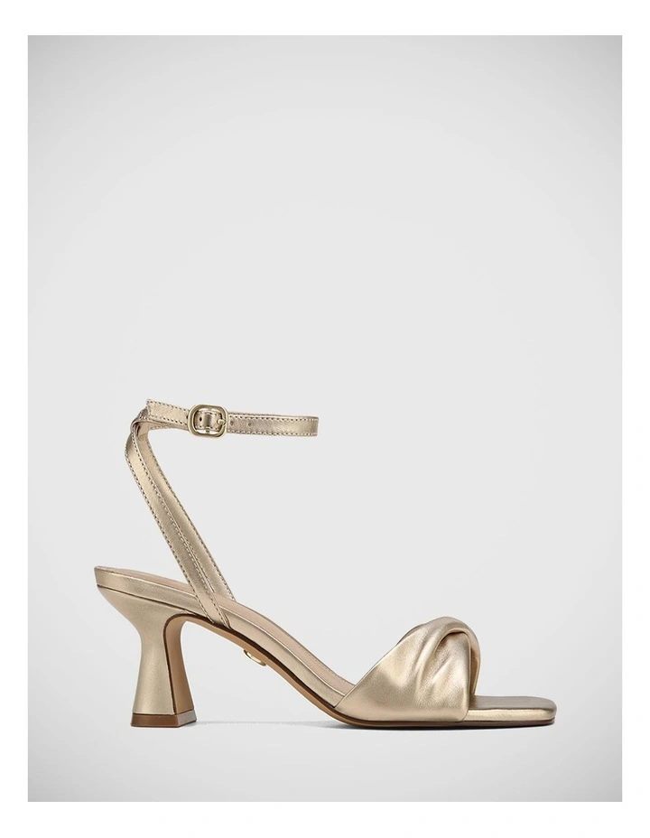 Martha Metallic Leather Sandal in Champagne