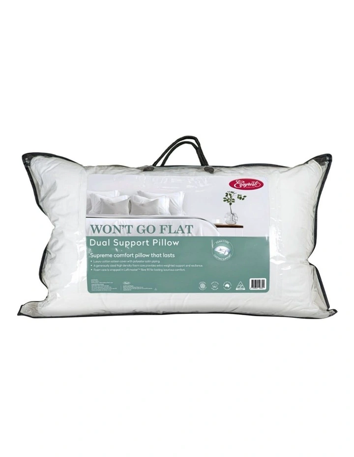 Won't Go Flat Pillow in White