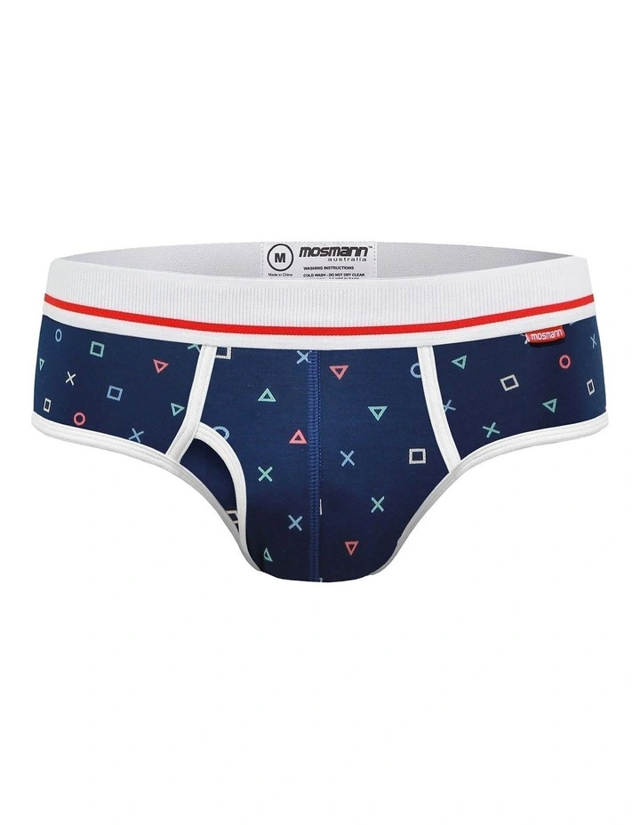 Mens Bamboo Brief in Blue