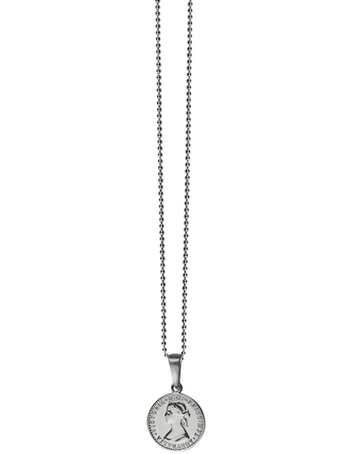 Fine Curb Chain Mini Australian Token Silver Necklace