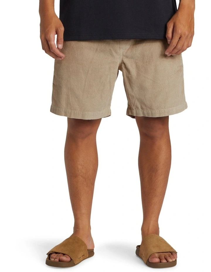 Taxer Cord Corduroy Walk Shorts in Plaza Taupe