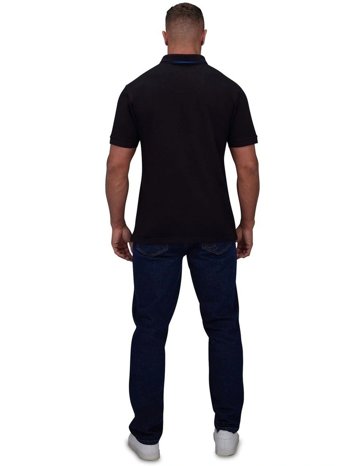 Organic Cotton Classic Pique Polo Shirt in Black