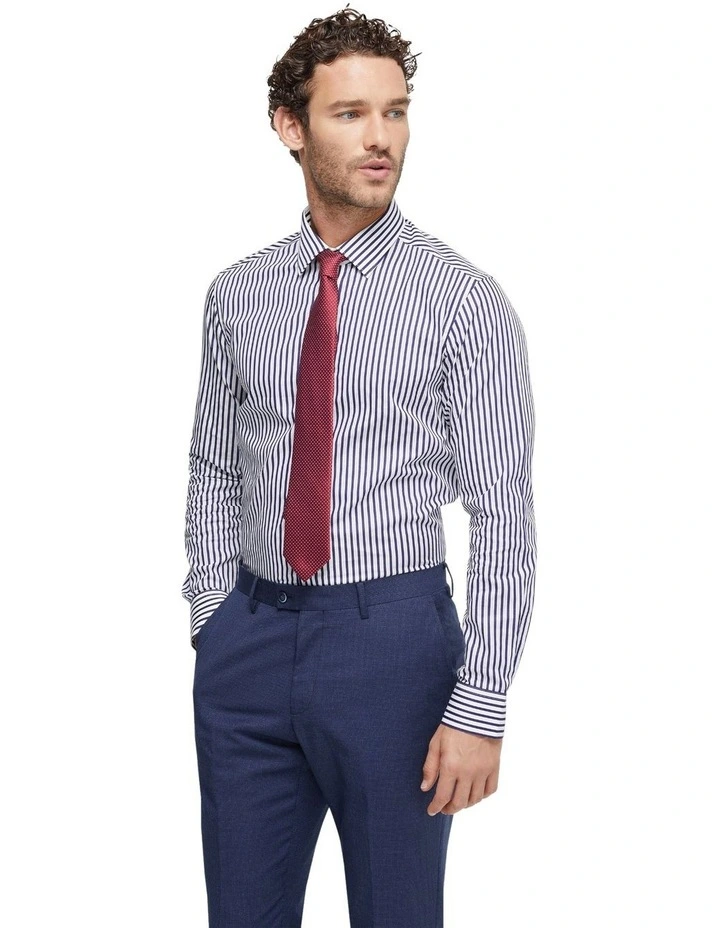 Beckton Striped Shirt in Navy