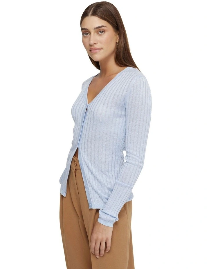 Tara Skinny Cardigan in Blue
