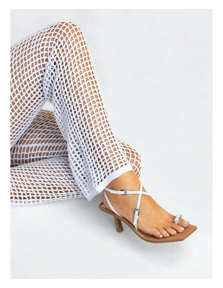 Laven Heeled Sandals in White