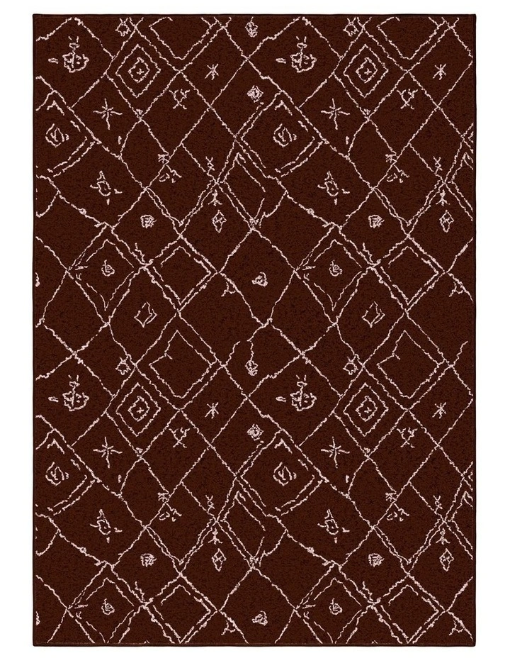 Logic Washable Cotton Feel Area Rug in Brown