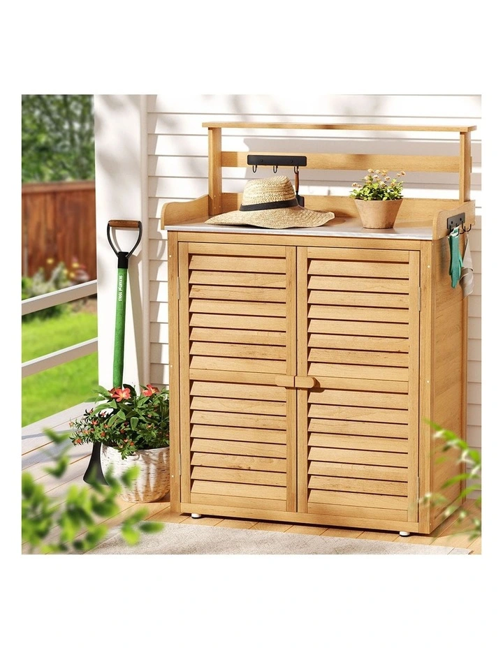 Outdoor Storage Cabinet in Brown