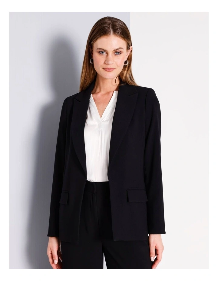 Ava Soft Blazer in Black