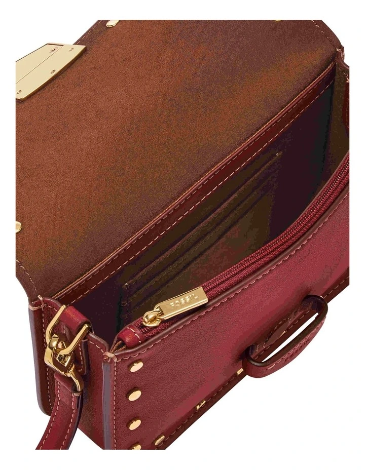 Lennox Crossbody Bag in Scarlett With Studs