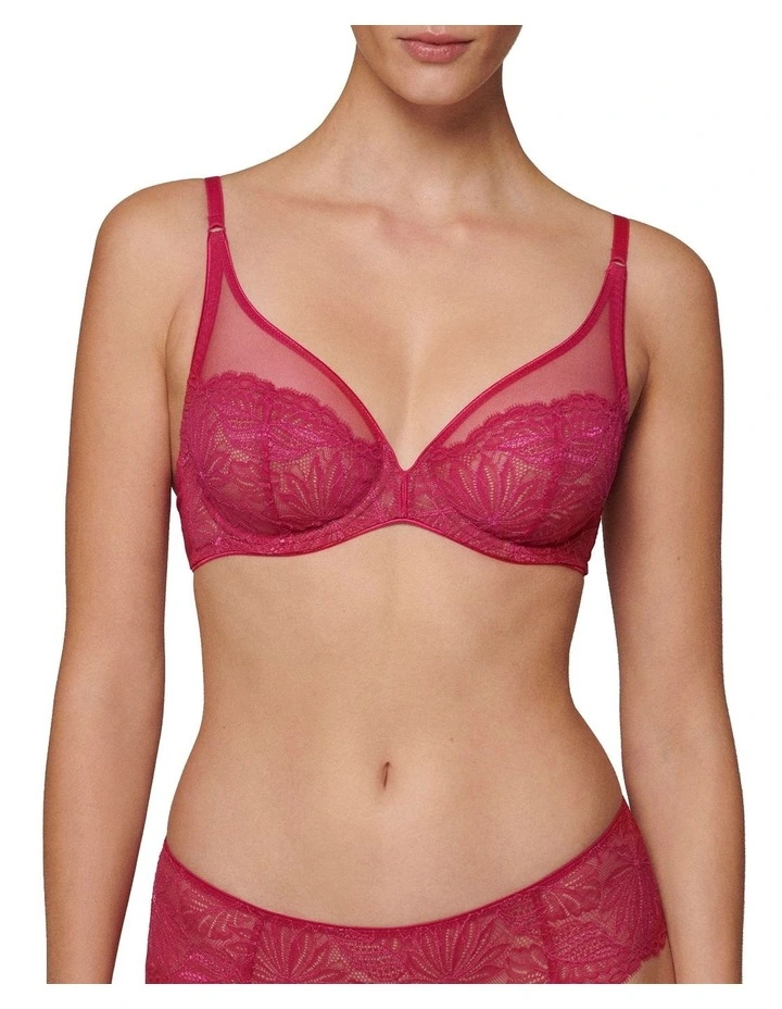 Exotica Full Cup Plunge Bra in Pink