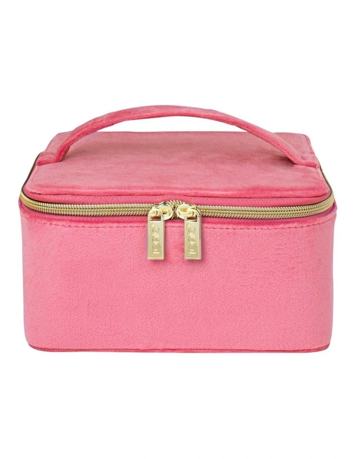 Luxe Velvet Large Jewellery Cube in Coral