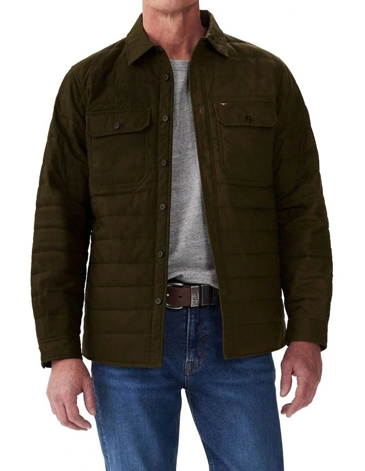 Storm Breaker Utility Overshirt in Olive