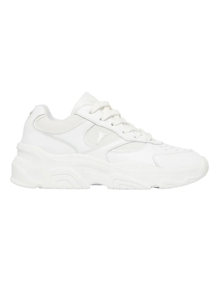 Ghosted Leather Sneaker in White