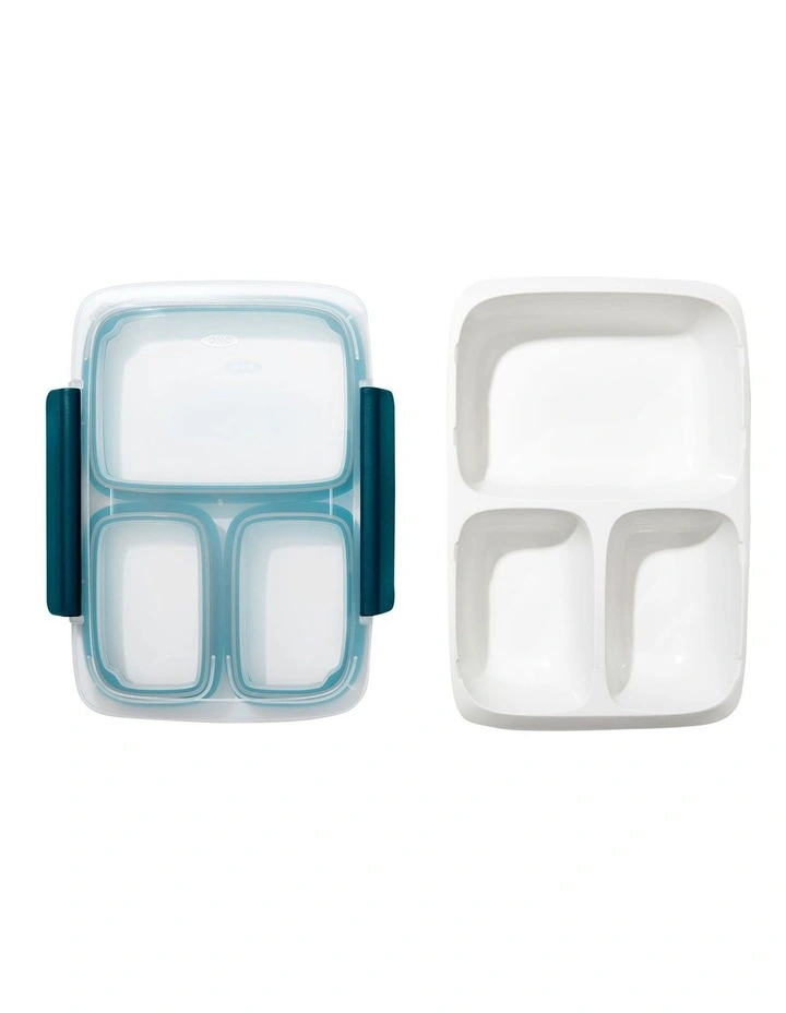 Prep And Go Divided Container in Blue