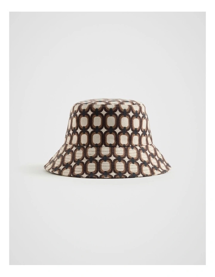 Print Bucket Hat in Multi Retro