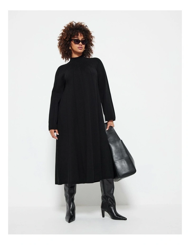 Maxi Knit Dress in Black