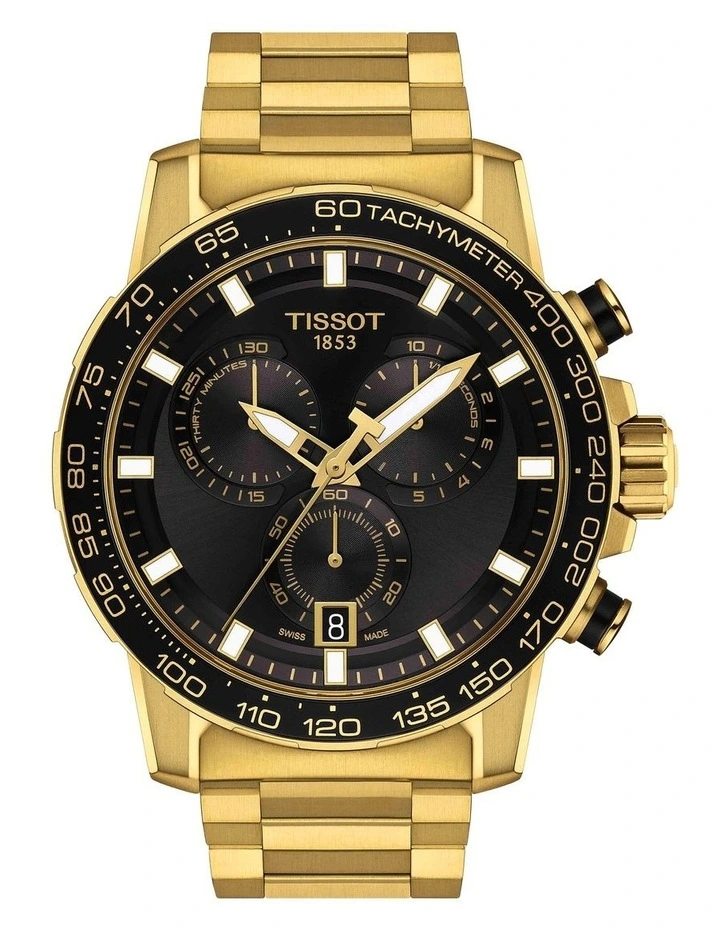 Supersport Chrono T1256173305101 Watch in Gold PVD/Black
