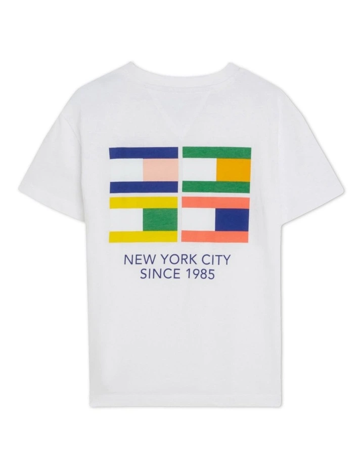 Flag T-shirt (3-7 Years) in White