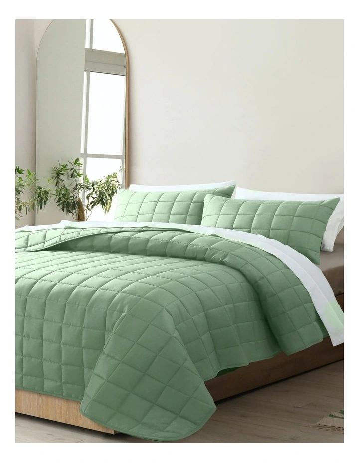 Queen Coverlet Set 3 Piece in Sage