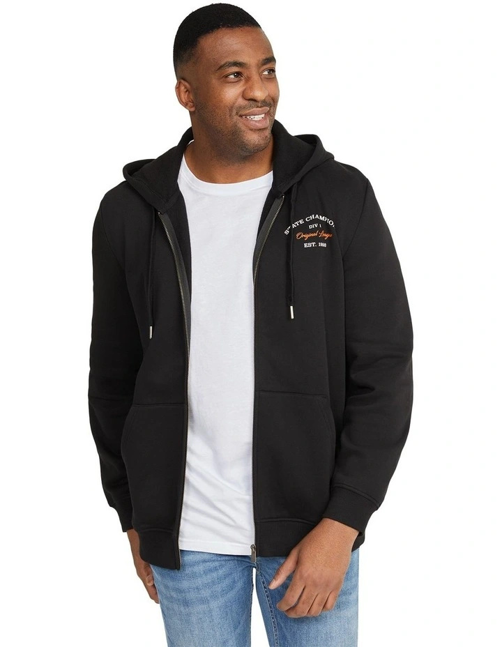 Champions Zip Thru Hoodie in Black