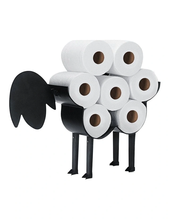 Roll Stand Wall Toilet Paper Holder in Black