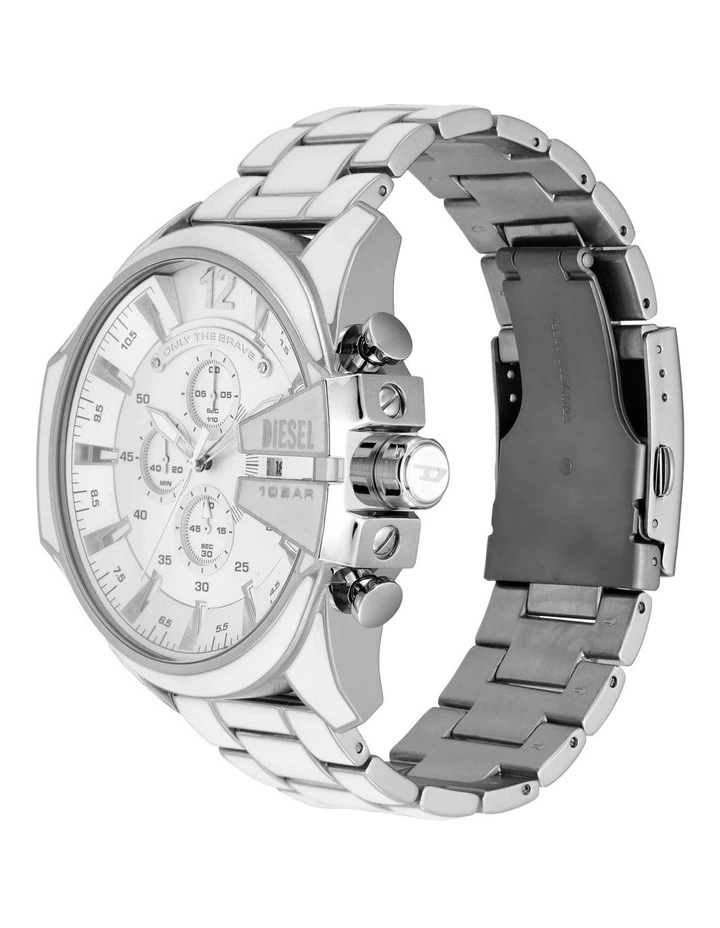 Mega Chief Chronograph Watch in Silver
