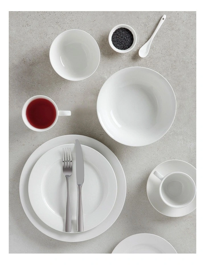 Basics Rim Dinner Plate 27.5cm in White