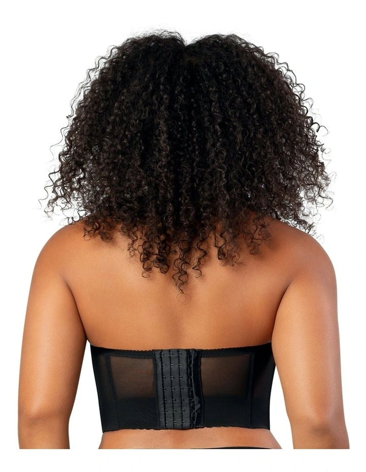 Shea Bustier Style Longline Strapless Bra in Black