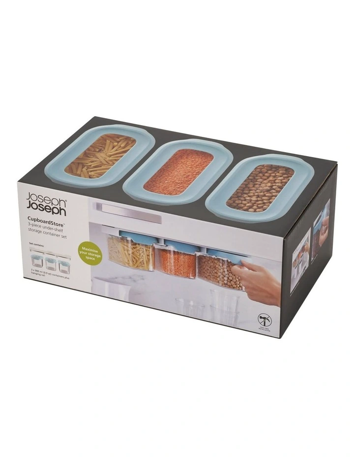 CupboardStore 3 Piece 900ml Food Storage Set Light Opal
