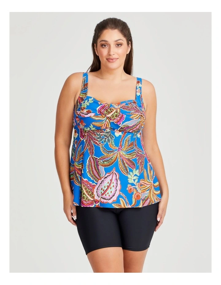 Tropical Blues Tankini in Print