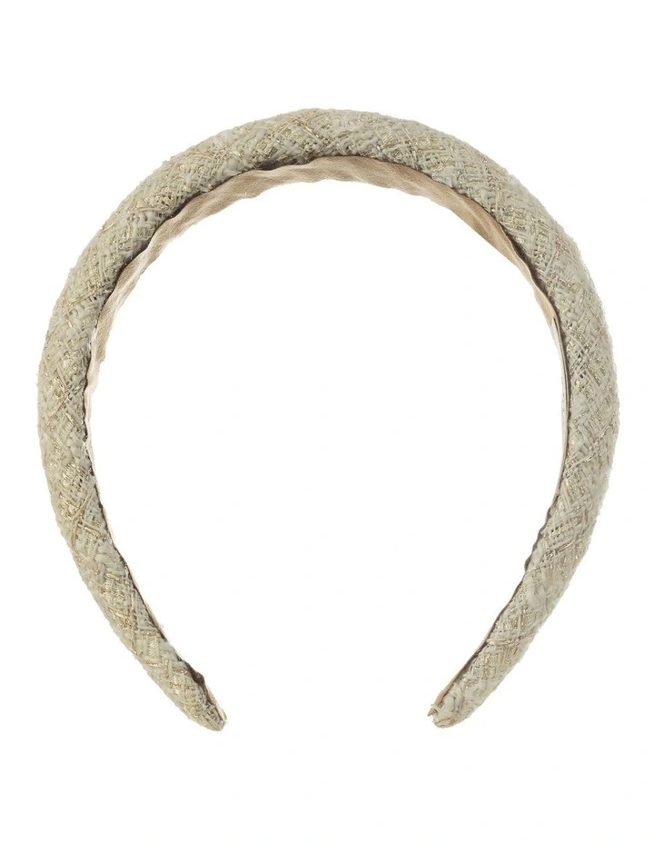 Tweed Headband in Cream