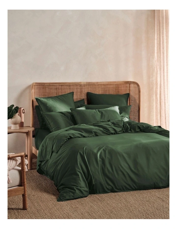400TC Bamboo Cotton Nara Quilt Cover Set in Forest